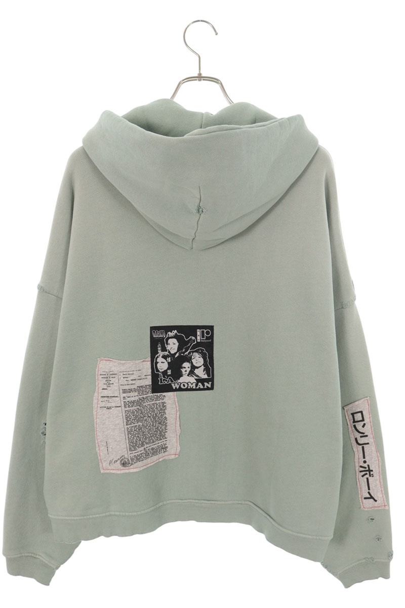 Paly Hollywood 26SS Photo Print Zip Hoodie Green Size XL