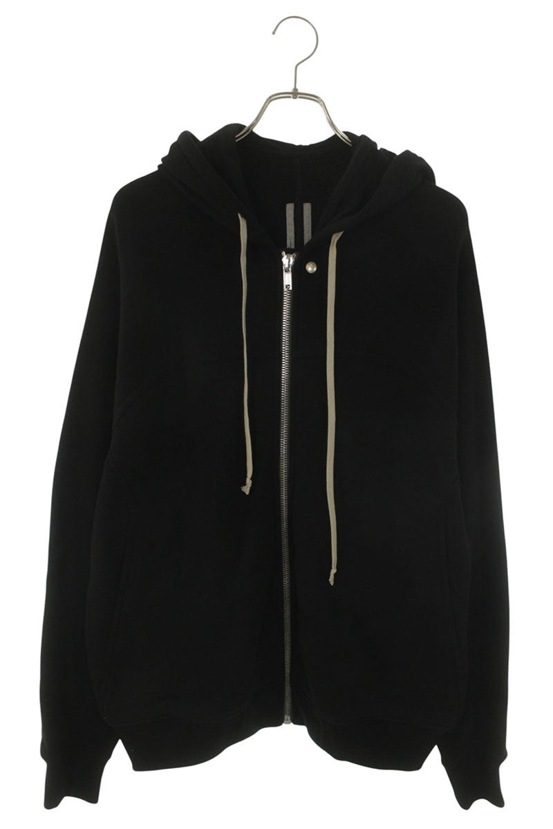 Rick Owens Cotton Zip-Up Hoodie Black Size M