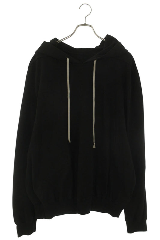Rick Owens Cotton Drawcord Pullover Hoodie Black Size XL