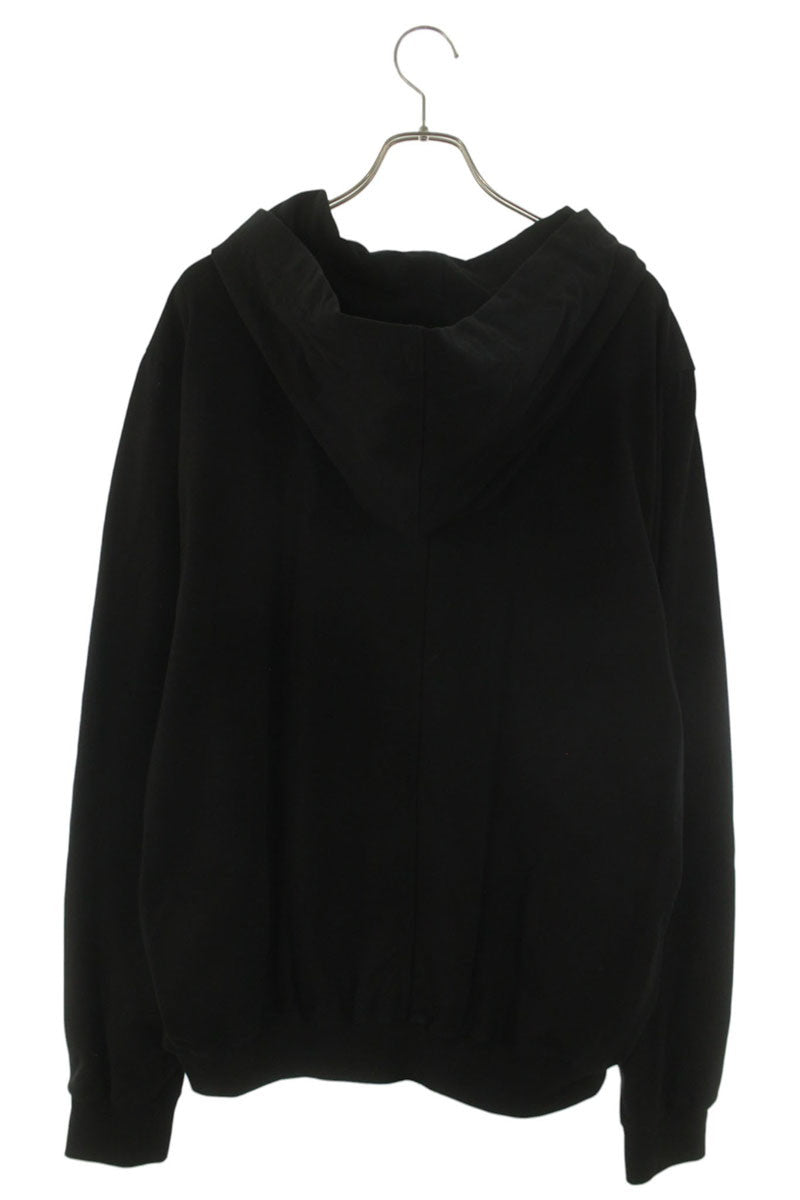 Rick Owens Cotton Drawcord Pullover Hoodie Black Size XL