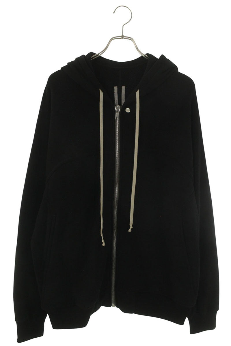 Rick Owens 26SS Cotton Zip-Up Hoodie Black Size L