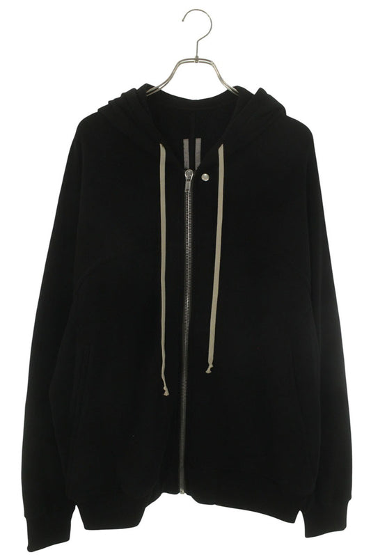 Rick Owens 26SS Cotton Zip-Up Hoodie Black Size L