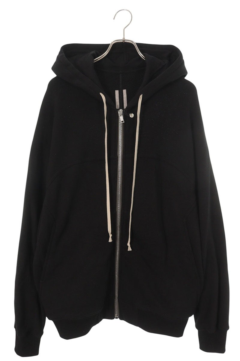 Rick Owens NT Zip-Up Hoodie Black Cotton Size L