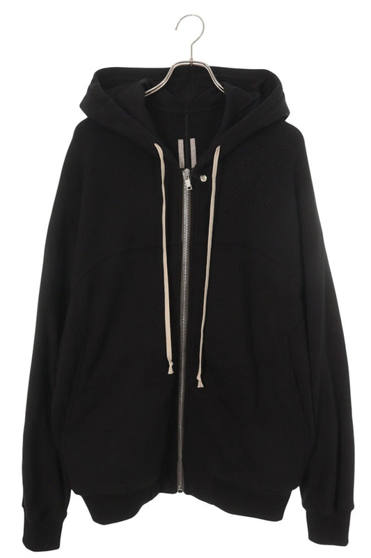 Rick Owens NT Zip-Up Hoodie Black Cotton Size L