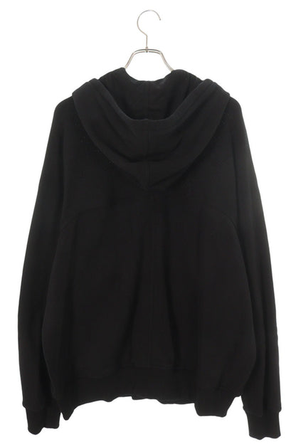Rick Owens NT Zip-Up Hoodie Black Cotton Size L