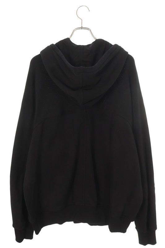 Rick Owens NT Zip-Up Hoodie Black Cotton Size L