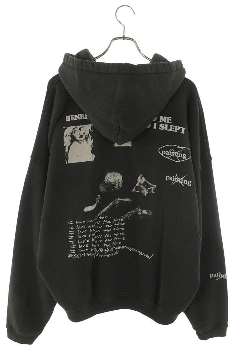 ENFANTS RICHES DEPRIMES 26SS Graphic Hoodie Black Size XL