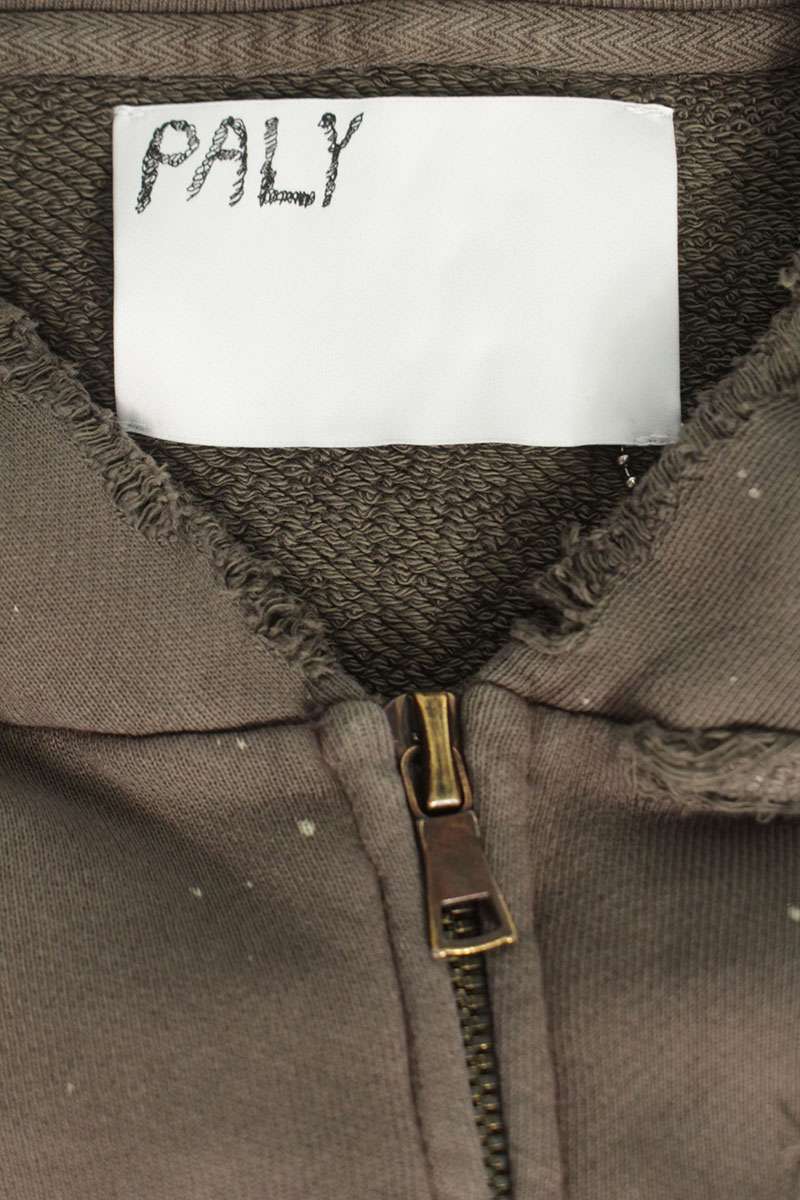 Paly Hollywood Jewel-Paint Distressed Zip Hoodie Size XL