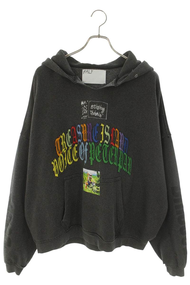 Paly Hollywood 26SS Patch Vintage Hoodie Black Size M