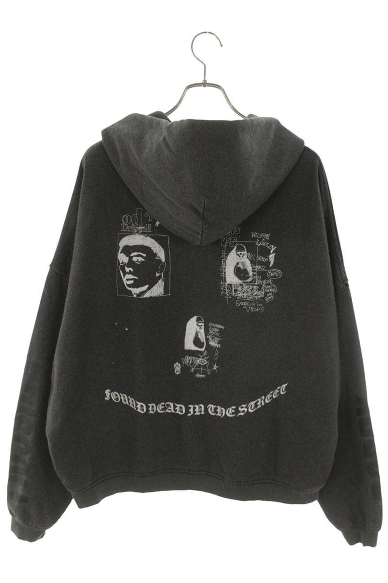 Paly Hollywood 26SS Patch Vintage Hoodie Black Size M