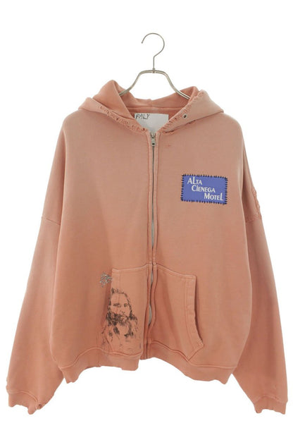 Paly Hollywood 26SS Patch Zip-Up Hoodie Pink Size XS