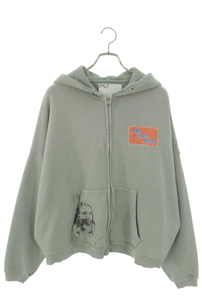 Paly Hollywood 26SS Photo Print Zip Hoodie Green Size XS