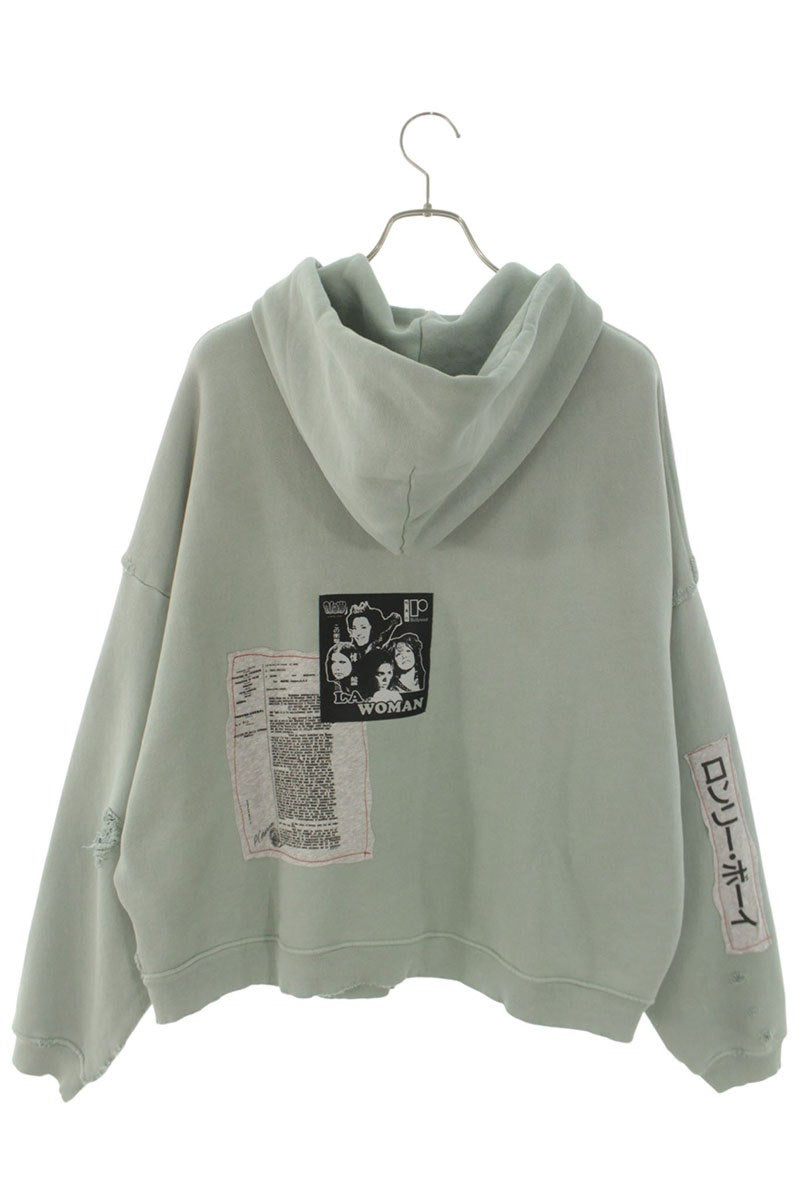 Paly Hollywood 26SS Photo Print Zip Hoodie Green Size XS