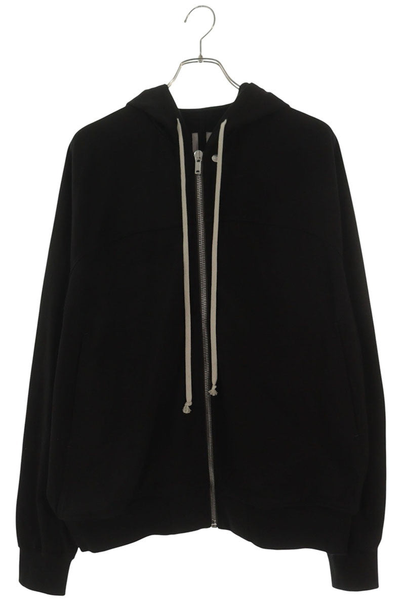 Rick Owens Cotton Zip-Up Hoodie Black Size L
