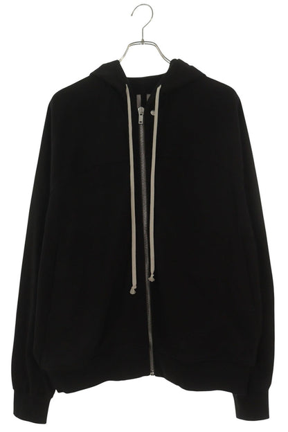 Rick Owens Cotton Zip-Up Hoodie Black Size L