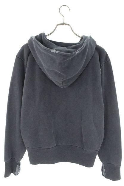 OUR LEGACY Relic Distressed Cotton Hoodie Navy Size 46