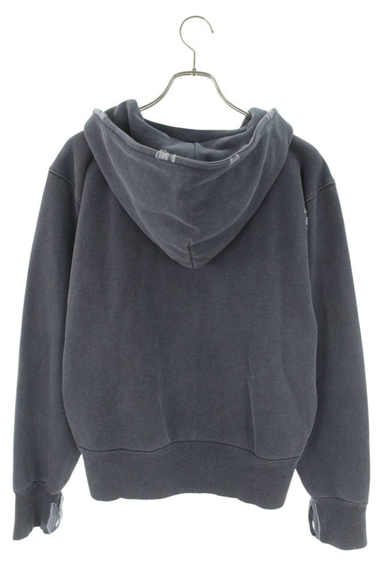 OUR LEGACY Relic Distressed Cotton Hoodie Navy Size 46