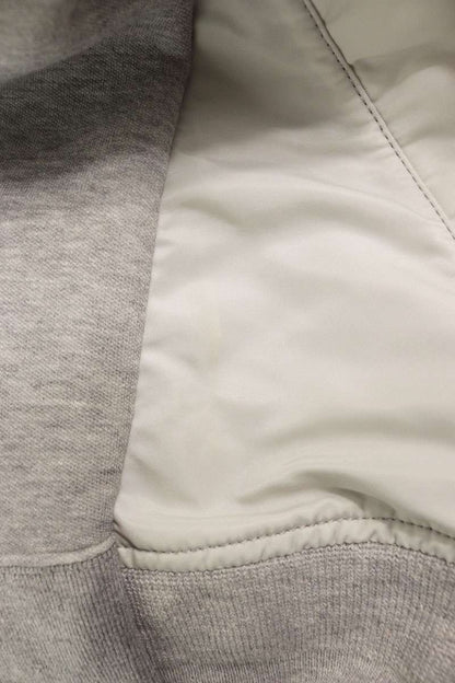 Sacai Sponge Sweat MA-1 Nylon Panel Hoodie Grey Size 3