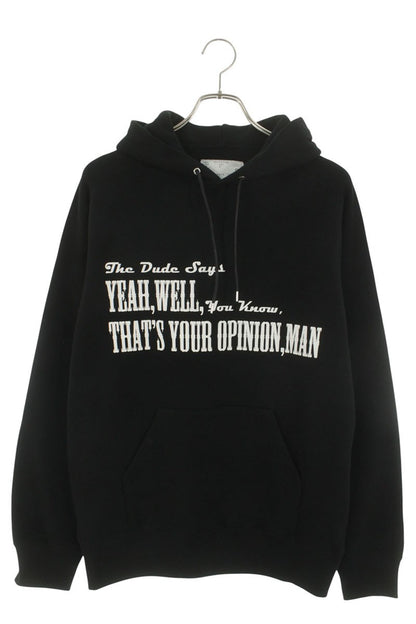 Sacai Big Lebowski Cotton Hoodie Black Size 3