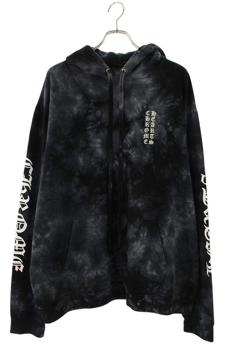 Chrome Hearts Tie-Dye Horseshoe Print Hoodie Black Size XL