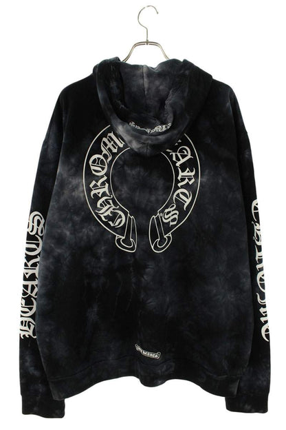 Chrome Hearts Tie-Dye Horseshoe Print Hoodie Black Size XL