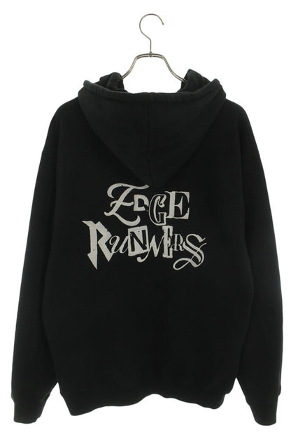 vault room Character Embroidery Hoodie Black Pink Size M