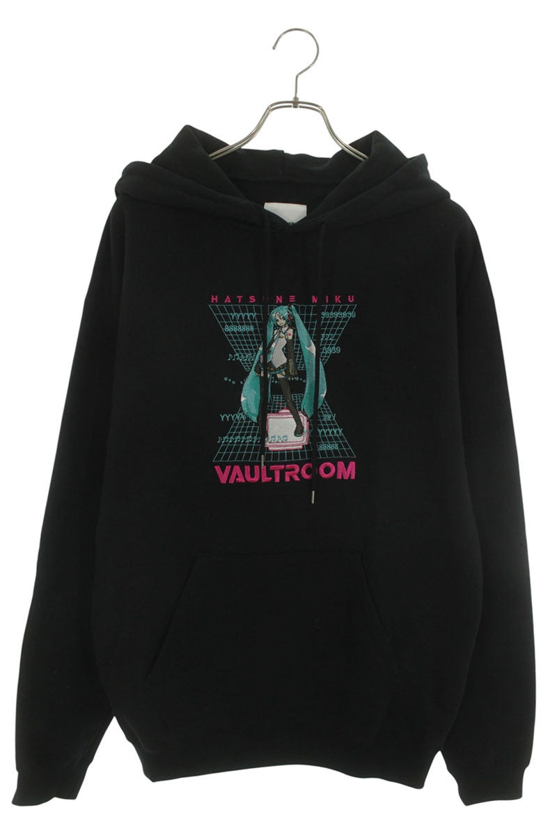 vault room Vocaloid Embroidery Hoodie Black Size M