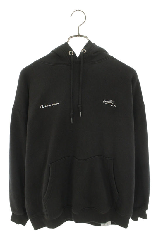 Champion x WTAPS Logo Embroidered Hoodie Black Size L