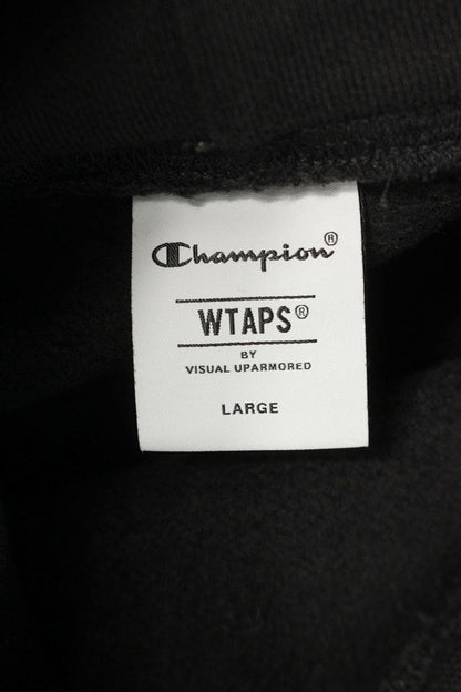 Champion x WTAPS Logo Embroidered Hoodie Black Size L
