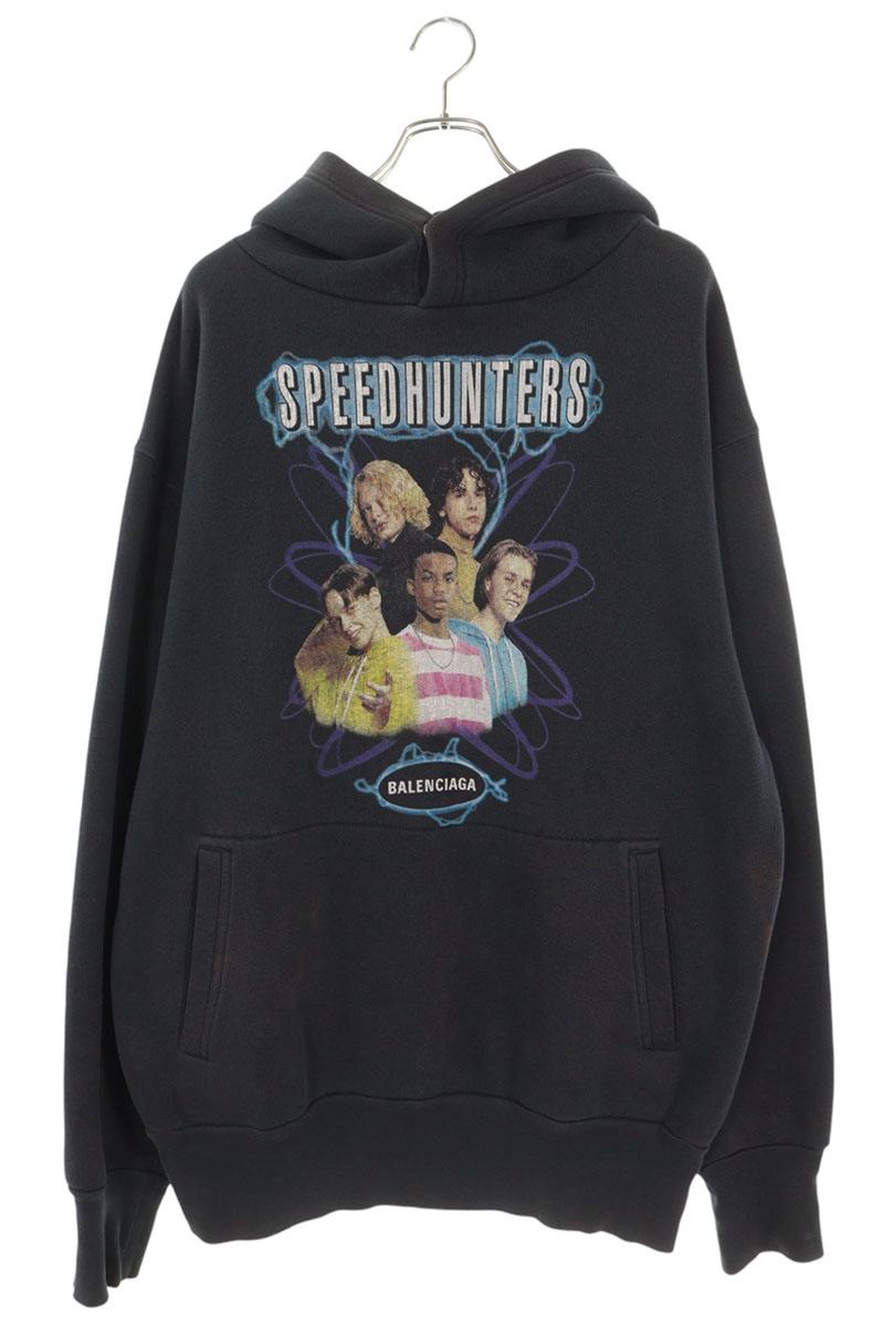 BALENCIAGA 19AW Speedhunters Pullover Hoodie Black Size XS