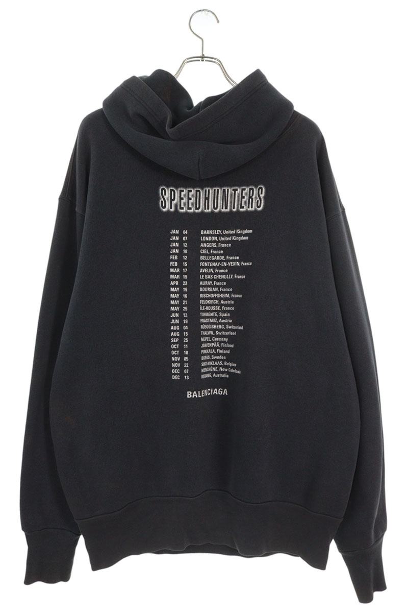 BALENCIAGA 19AW Speedhunters Pullover Hoodie Black Size XS