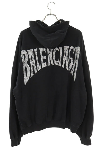 BALENCIAGA 24SS Tropical Logo Hoodie Black Size 1