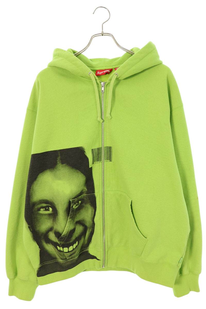 SUPREME 25SS Aphex Twin Print Zip Hoodie Green Size L