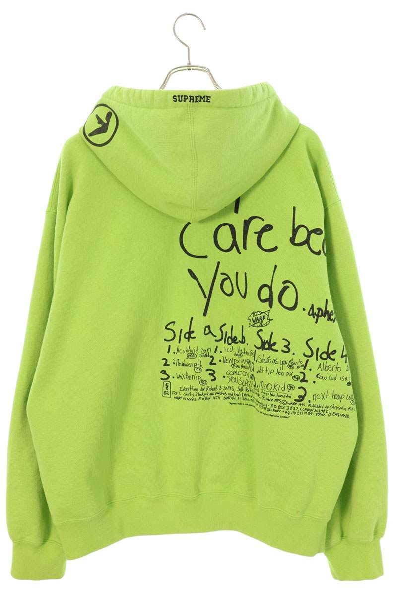SUPREME 25SS Aphex Twin Print Zip Hoodie Green Size L