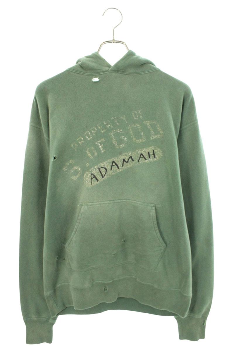 SAINT MICHAEL 20AW Vintage Distressed Hoodie Green Size M