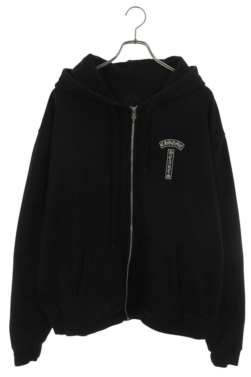 Chrome Hearts Thermal Hooded Dagger Zip Hoodie Black Size L