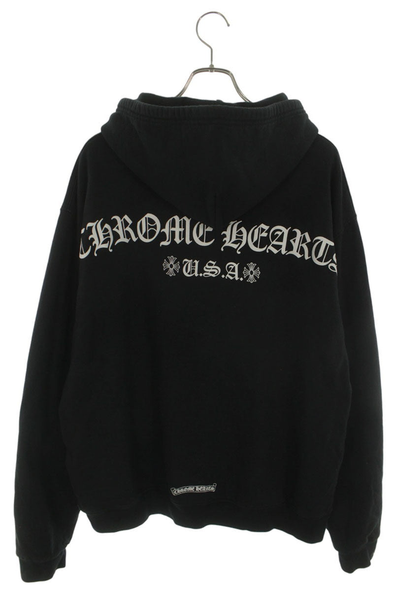 Chrome Hearts Thermal Hooded Dagger Zip Hoodie Black Size L