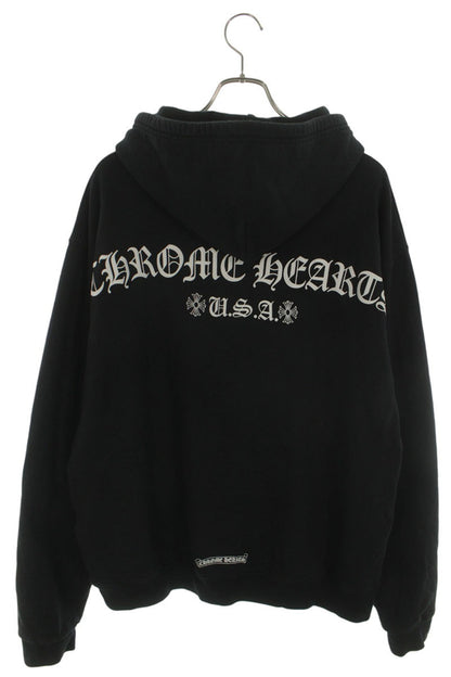Chrome Hearts Thermal Hooded Dagger Zip Hoodie Black Size L