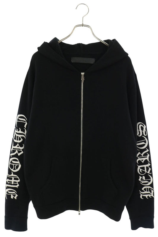 Chrome Hearts U LIFE SENTENCE Cashmere Zip Hoodie Size L