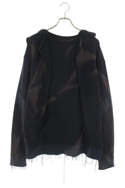 JiyongKim 23SS Sun Bleached Layered Hoodie Navy Size L