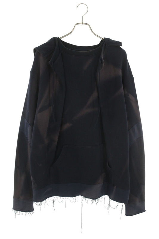 JiyongKim 23SS Sun Bleached Layered Hoodie Navy Size L