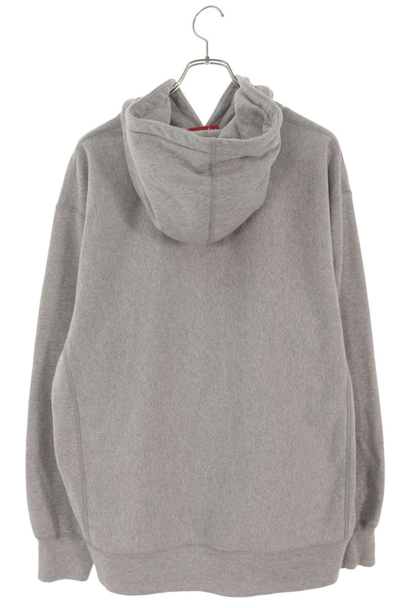 SUPREME Cross Box Logo Cotton Blend Hoodie Gray Size L