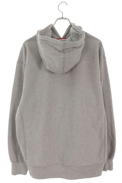 SUPREME Cross Box Logo Cotton Blend Hoodie Gray Size L