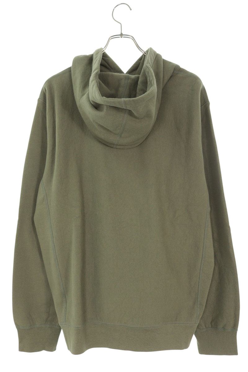 SUPREME Classic Ad Front Print Hoodie Olive Size L