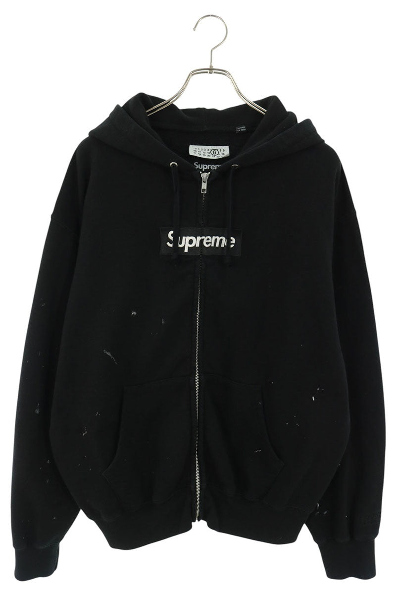 SUPREME Box Logo Zip Up Hooded Sweatshirt Black Size M