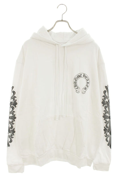 Chrome Hearts Floral Horseshoe Pullover Hoodie White Size L
