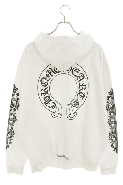 Chrome Hearts Floral Horseshoe Pullover Hoodie White Size L