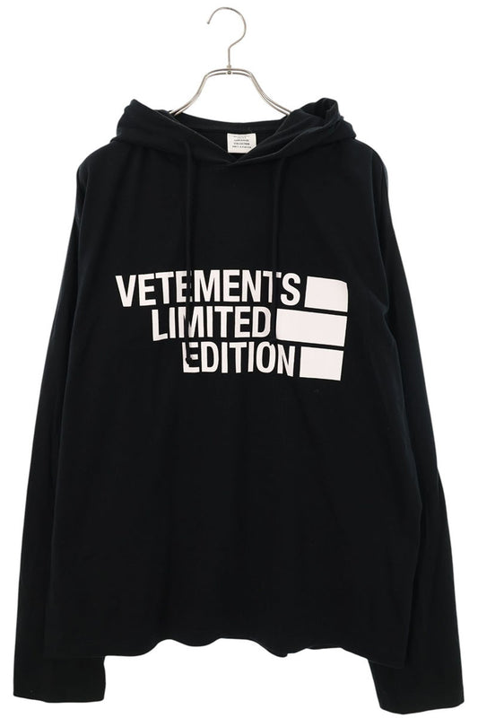 VETEMENTS Limited Edition Cut-Sew Hoodie Black Size XS
