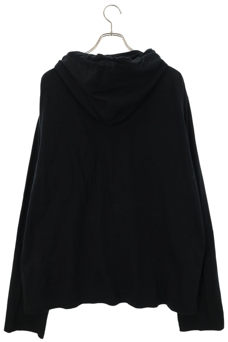 VETEMENTS Limited Edition Cut-Sew Hoodie Black Size XS