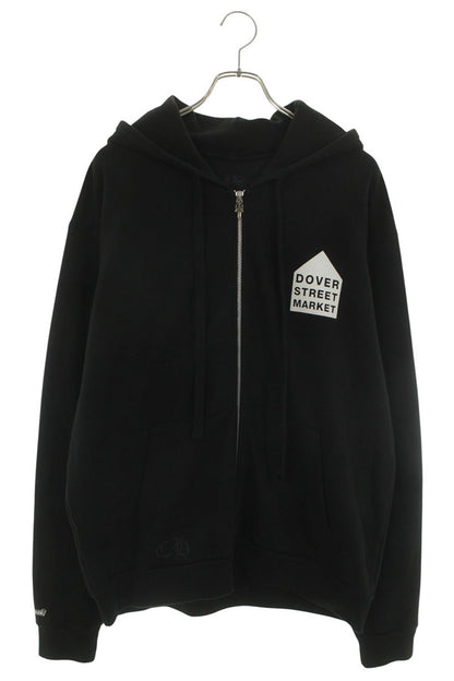 Chrome Hearts DSMG Exclusive Logo Zip Hoodie Black Size M